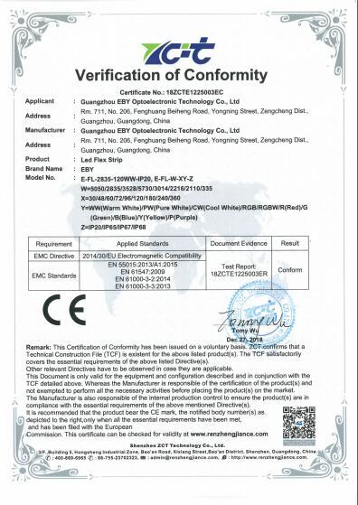 CE - Guangzhou EBY Optoelectronic Technology Co., Ltd.