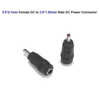 China Female to Male DC Power Connector DC Connector 5.5x2.1mm Female to Male 3.5x1.35mm Power Plug DC Jack Connector For Power Supply Adapter for sale