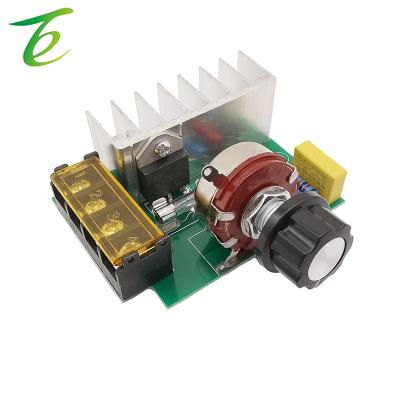 China 4000W AC 220V Thyristor Voltage Regulator Module Adjustable Motor Speed ​​Regulation Temperature Dimming Electronic Controller Appro 75mm x 55mm x 26mm for sale