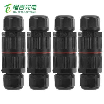 China 3 Pin Outdoor Waterproof Connector 1 Pin IP68 Waterproof Connector 4Pcs 3 in 1 TB Cable Connector Plug Nylon Electrical Socket Adapter for sale