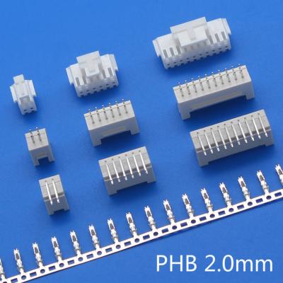 China PHB 2.0MM 2/3/4/5/6/7/8/9/10pin PHB2.0 Connector Plug Male + Female + PHB 2.0MM Crimps for sale