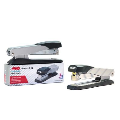 China Easy Opreation C-12 Cheap Price Desktop Standard Office Stapler No.24/6,26/6 Staples 25 Sheet Capacity Extended Full Strip Metal Stapler for sale