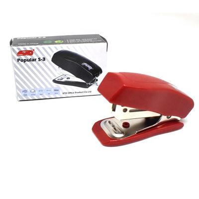 China Portable S-3 Cheap Price Office School Stationery No.26/6, 24/6 Staples 20 Sheet Capacity Pocket Mini Stapler for sale