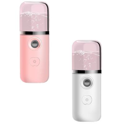 China Mini Cold Beauty USB Car Portable Nano Rechargeable Moisturizing Sprayer Facial Humidifier for sale