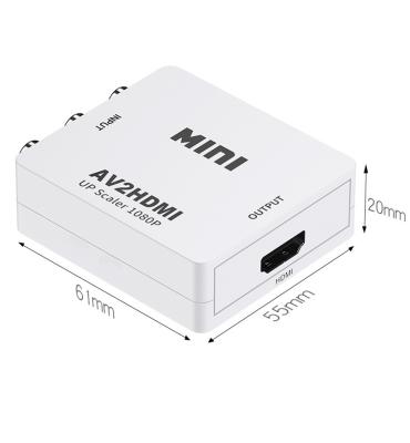 China No need to install drivers rca on hdtv converter av2hdmi av converter to hd av box on hd mi supporting full hd 1080p with usb cable for sale