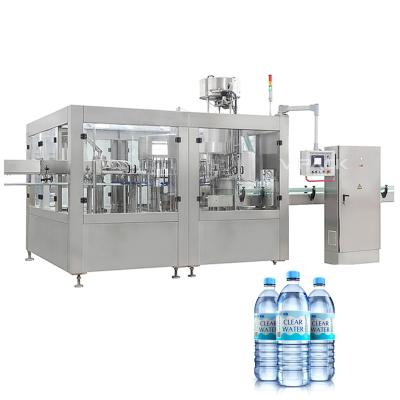 China Full Automatic Source Food / Drinking Water Water Filling Machine From Bottles Washing Filling Capping Machine for sale