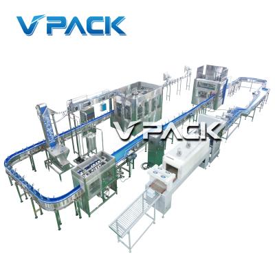 China Complete food water production line include mineral water filling machine/water treatment system/packing line in Zhangjiagang for sale