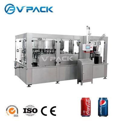 China Food Pop-can Carbonated Beverage Cocos Cola Filling And Sealing Machine / Beer Can Production Line for sale