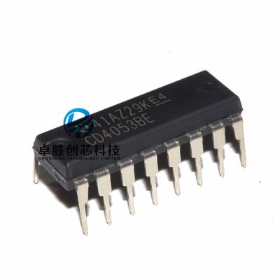 China New Standard Original CMOS CD4053BE DIP-16 CD4053BE Triple 2-Channel Analog Off-the-Shelf Available Analog Multiplexer and Demultiplexer with Logic Level for sale