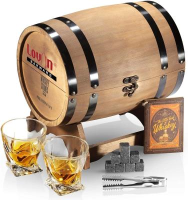 China Farming whiskey stones gift set for men in whiskey barrel gift box for sale