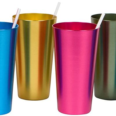 China Disposable Metal Tumblers, Shatter Resistant, Aluminum Drink Cups for sale