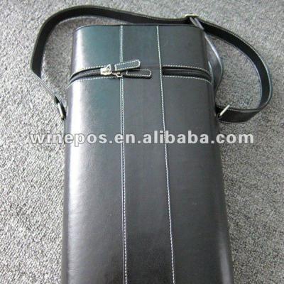 China Two Bottle PU Wine Bag, Wine Carrier, PU Wine Bag L004 for sale