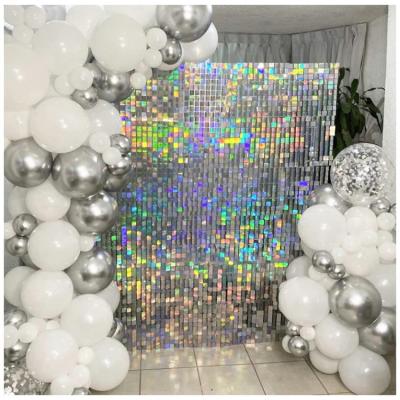 China Wholesale Decoration Wedding Backdrop Decorations 30*30cm Shimmer Sequin Wall Panel Party Sequin Backdrop for sale