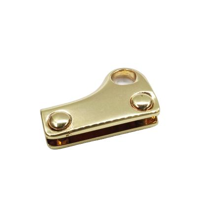 China Eco-Friendly Gold Alloy Leather Custom Leather Handheld Button Left And Right Bag Strap Buckles for sale