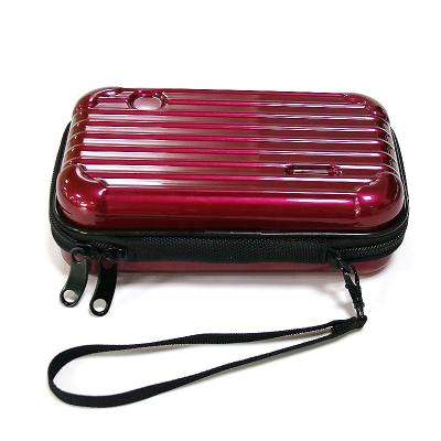 China Fancy Camera Mini 9 Waterproof Manufacturer Bag Shoulder Camera Case Eva with Straps Smooth 3D Burgundy Stripes Pattern Camera Eva Case for sale