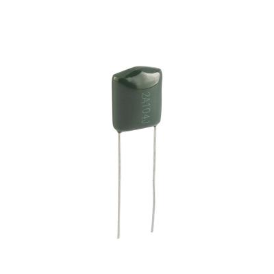 China Capacitor 104J 100V CL11 Mylar do filme de poliéster do passo 7.5mm à venda