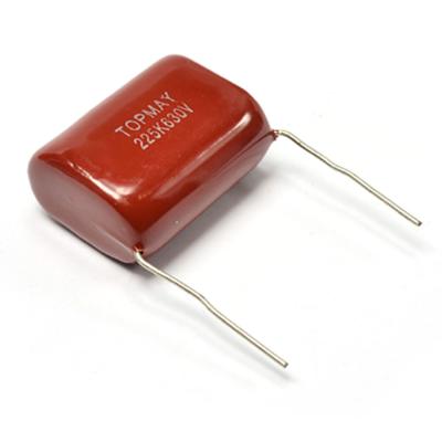 China CL21 2.2UF 630V P27.5mm metalizou o filme do capacitor do poliéster para o poder à venda