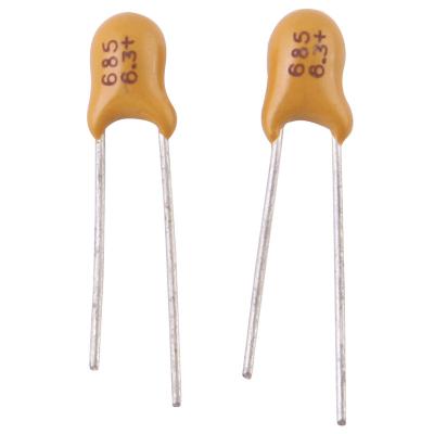 China Dipped Radial Tantalum Capacitor 6.8uF 20% 6.3V 10V Tantal Kondensator for sale