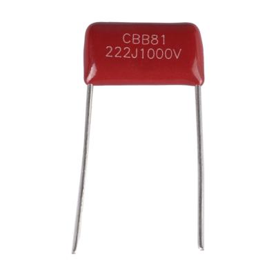 China 0.0022uF Metallized Polypropylene Film Capacitor CBB81 222J 1000V for sale