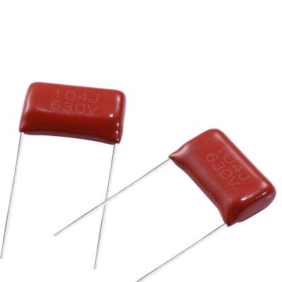 China 630V metalizou o passo 15mm do capacitor CL21 104J630V do poliéster 100nF à venda