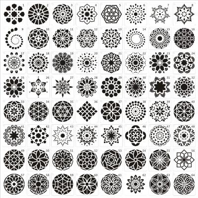 China Diy Mandala Stencils Dotting Tools Art Mandala Stencil Painting Pen Fun Kids Drawing Board Mandala Stencil for sale