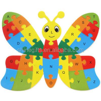 China 2019 Cartoon Toy Smart Shape High Quality Non-toxic Wooden Puzzle For Children for sale