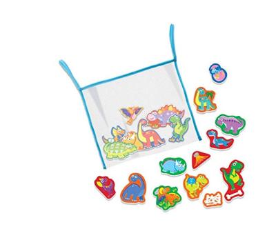 China Bath Toy Classic Items Mesh Bag Packing EVA Foam Bathtub Stickers Time Animal Bath Toys Baby Bath Stickers for sale