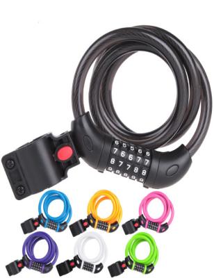 China Five - Digit Code Anti Theft Lock , Multicolored Bicycle Password Lock for sale