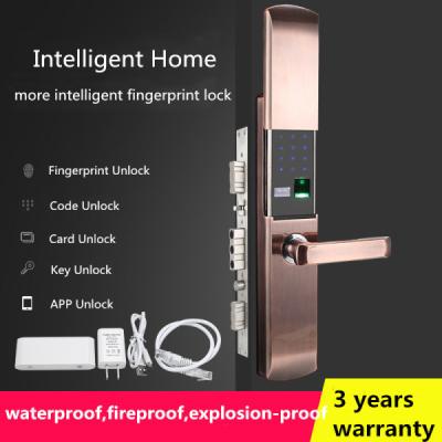 China Slide Cover Fingerprint Reader Door Lock For Smart Home Multi Unlock Ways Available for sale