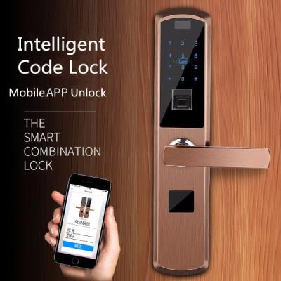 China Straight Board Intelligent Fingerprint Code Lock APP Controlled For Universal Door for sale