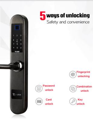 China Electronic Fingerprint Door Lock , Aluminum Alloy Narrow Door Lock for sale