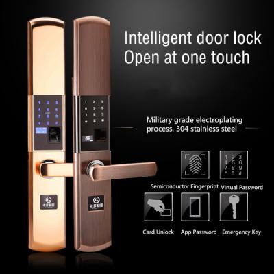 China Household Intelligent Door Lock Fingerprint Induction Type With Sliding Cover for sale