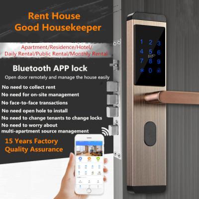 China Mobile Bluetooth Remote Intelligent Door Lock Rental House Use With Dynamic Password for sale