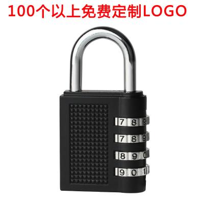 China Large Size Black Mechanical Combination Padlock Zinc Alloy Made 4 Digit Type for sale