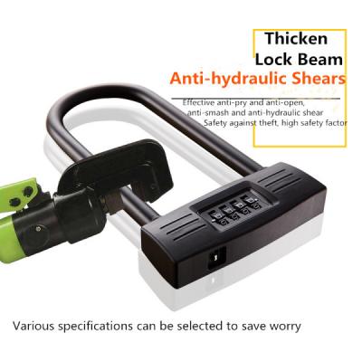 China U Type Anti Theft 4 - Digit Password Lock For Bicycle / Motorcycle / Electric Tricycle for sale