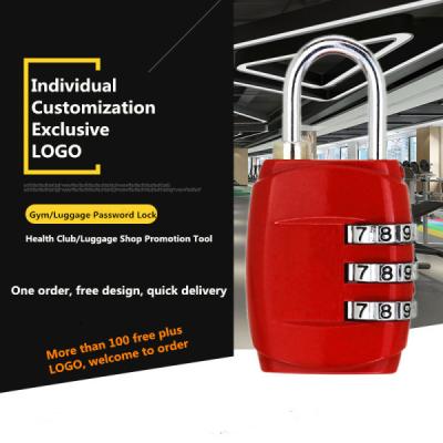 China Small Multi Colored Luggage Combination Padlock Custom Logo Available for sale