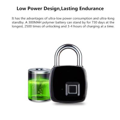 China Intelligent Fingerprint Recognition Padlock Warehouse / University Dormitory Door Use for sale