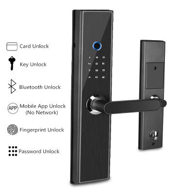 China Intelligent Fingerprint Door Lock , Bluetooth Electronic Household Glass Wooden Door Lock for sale