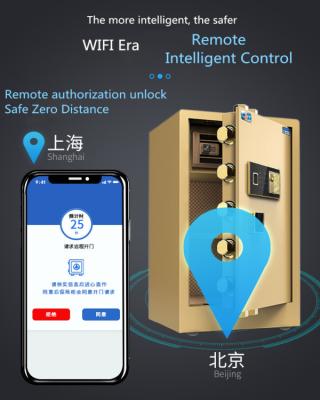 China Fingerprint Passcode Key Box For Home / WIFI Electronic Key Cabinet Safe for sale