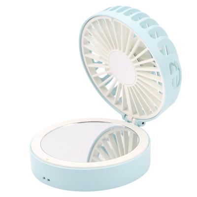 China Hotel Mini Small Portable USB Fan Folding Neck Portable Quiet Cute Electric Fan Handheld Hanging Small Electric for sale