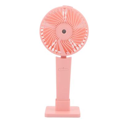 China Hotel Mini Humidification Spray Fan Multifunctional Portable Handheld USB Desktop Cooling Rechargeable Wireless Fan for sale