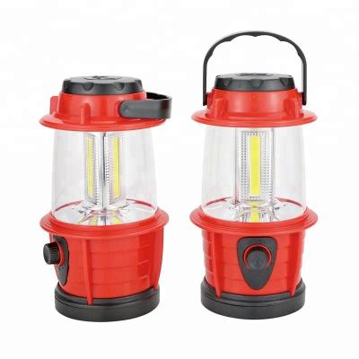 China Adjustable Garden Brightness High Power LED Camping Lantern with Handle Powered by AAA Batteries for sale