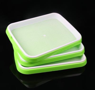 China Indoor Plant Grow Plant Indoor Plant Grow Wholesale Microgreen Hydroponic Green Plastic Seeding Trays for sale