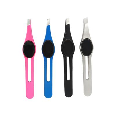 China Amazon Eyebrow Selling Stainless Steel Eyelash Clip Eyebrow Hair Removal Tweezers for sale