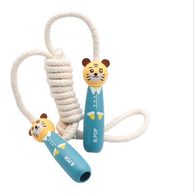 China Safe Toddler Jump Rope Kids 3 Years 6 Years Beginner Primary School Students Cotton Adjustable Rope Rope for sale