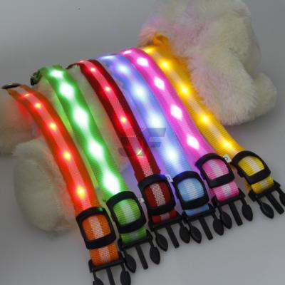 China ABS DETACHED Chargeable Waterproof Material Led Flashing Dog Collars for sale