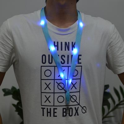 China Promotional Gifts Hot Selling Nylon Nylon Lanyard With Custom Remote Controlled Led Print for sale