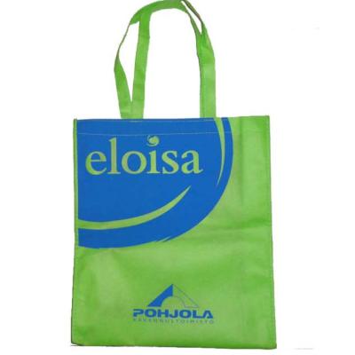 China Eco Logo Printed Non Woven Supermarket Folding Cheap Promotional Grocery Bag for sale