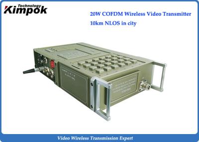 中国 険しい1080P COFDM HDの無線送信機のNLOSビデオ+データ伝送機20W RFの出力 販売のため