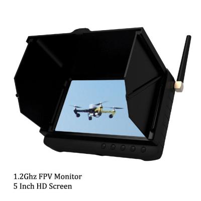 China 1.2Ghz Ground Station HD Wireless 5 inch FPV Monitor / Receiver Support 32GB TF Card for sale